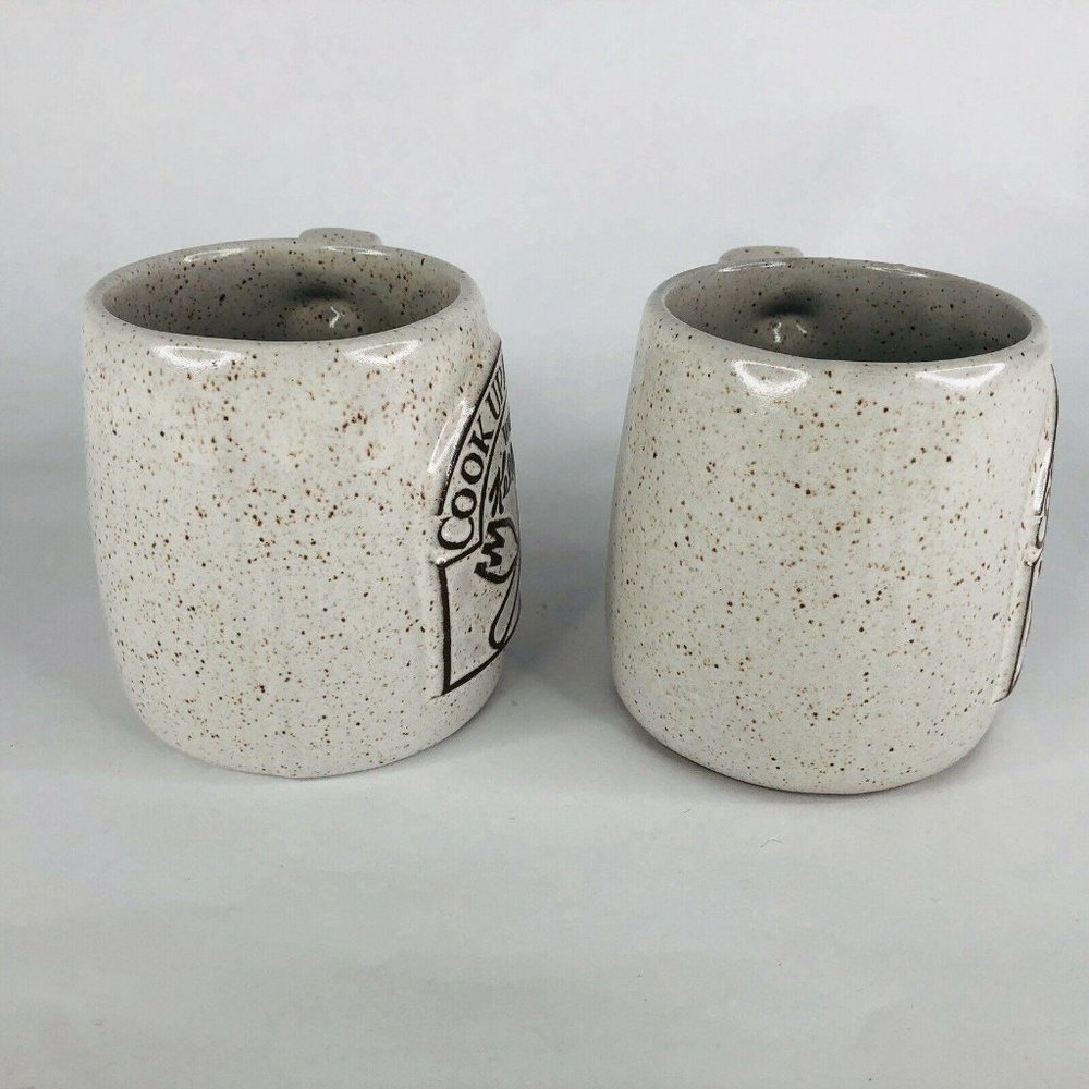 2 Kellogg Company Mugs Cook Up A Winner With Kelloggs Pottery Mugs Brown Vintage - Picture 3 of 7